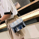 New Summer Retro Ethnic Style Simple Woven Tassel Chain Small Square Bag Bl
