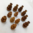 25x Natural Stripe Gourd Wooden Spacer Beads Jewelry Making DIY Craft 27mm