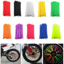 New Motorcycle 72 Pcs Wheel Rim Spoke Wrap Kit Skin Cover For Mx Motocross
