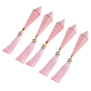 5pcs Plastic Pink Empty Lipstick Tubes Refillable Rhombic Lip Gloss Balm Bottles