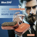Blue Zoo Men Boar Hair Bristle Beard Brush Shaving Comb Face Massage Handma I2M7