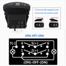 12V 20A Car Bar ARB Carling 7-Pin Push Rocker Toggle Switch Orange LED Light