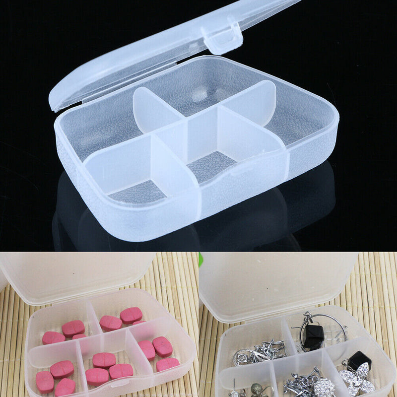 5 Grids Portable Sealed Pill Box Medicine Storage Holder Case Container