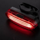 Bicycle Cycling USB Rechargeable Bike Front Rear Light 4-Modes COB LED Tail Lamp