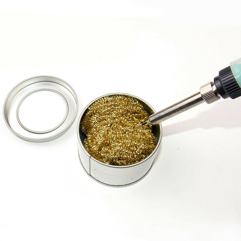 Stand Welding Cleaning Soldering Steel Wire Iron Tip Tool Base Cleaner Ball Set