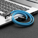 CableDecon 50cm SATA 3.0 Cable 6Gbps Hard Drive Data Cord (Blue Straight)