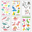 2Pcs Children animal tattoo temporary cute cartoon fox raccoon image sticke TO