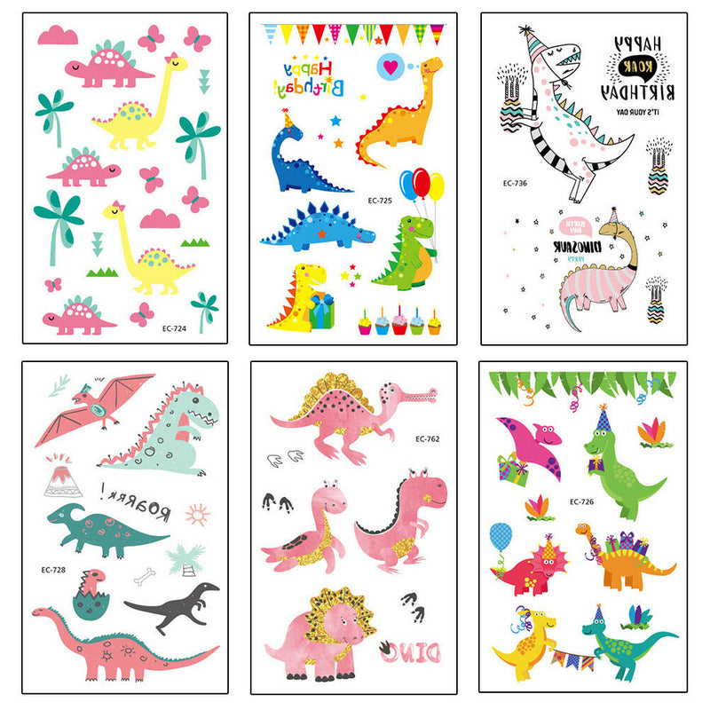 2Pcs Children animal tattoo temporary cute cartoon fox raccoon image sticke TO