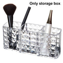 Transparent Acrylic Desktop Organizer Storage Box Makeup Brush Holder 3 Slot