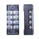 5 Pcs Dual Row 4 Position Covered Screw Terminal Block Strip 600V 15A