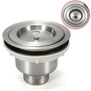 35mm Stainless Steel Strainer Basket Kitchen Sink Basin Drain Waste Filter