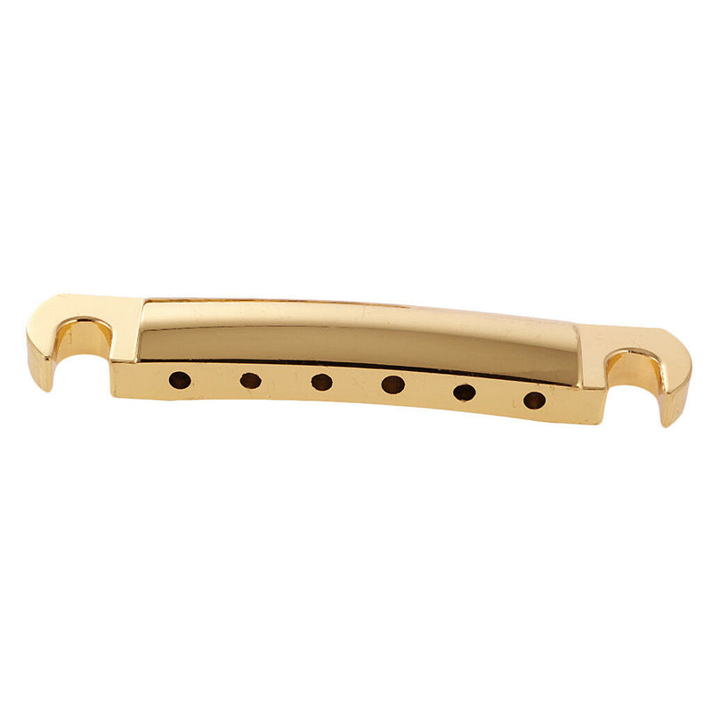 Roller Bridge Saddle Set 6 String Brass Slotted Nuts for Les Paul Guitar