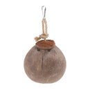 Natural Coconut Shell Bird Nest Cage Feeder Hanging Standing Toys Parrot