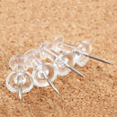 40Pcs Transparent Push Pins Thumbtacks Steel Point Bulletin Board Office SchX1V5