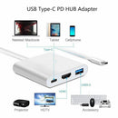 3in1 Type C to 4K HDMI USB 3.0 Charging HUB USB-C Adapter Converter For Macbook