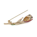 Wholesale Luxury Rhinestone Red Tulip Brooch Dripping Flower Brooch Accessories