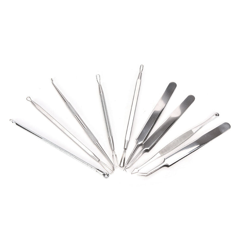 9Pcs Blackhead Acne Comedone Pimple Blemish Extractor Remover Tool Kit Set P BX