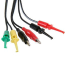 Power Supply Test Lead Cable Kit 2 Alligator Clip 2 Plug Kit Hook Banana F4G6