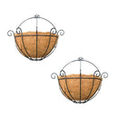 Pack of 2 Hanging Wall Planter Iron Wall-Mounted planter Beautiful Pot Flower