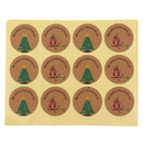 Handmade Christmas Stickers Round Food Stickers Decoation for Envelope GiftSEAU