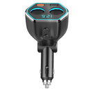 A21Q Dual USB 5V 2.4A QC3.0 LED Digital Car Phone Charger w/Lighter Sockets A