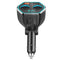 A21Q Dual USB 5V 2.4A QC3.0 LED Digital Car Phone Charger w/Lighter Sockets A