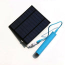 2.5W 5V Solar Powered Panel Iron Fan For Home Office Outdoor Traveling Fish