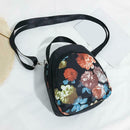 Print Shoulder Messenger Handbags Nylon Women Small Crossbody Bags (Rose)