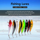 8pcs Bionic Minnow Fishing Lures Wobblers Artificial Hard Baits Treble Hook