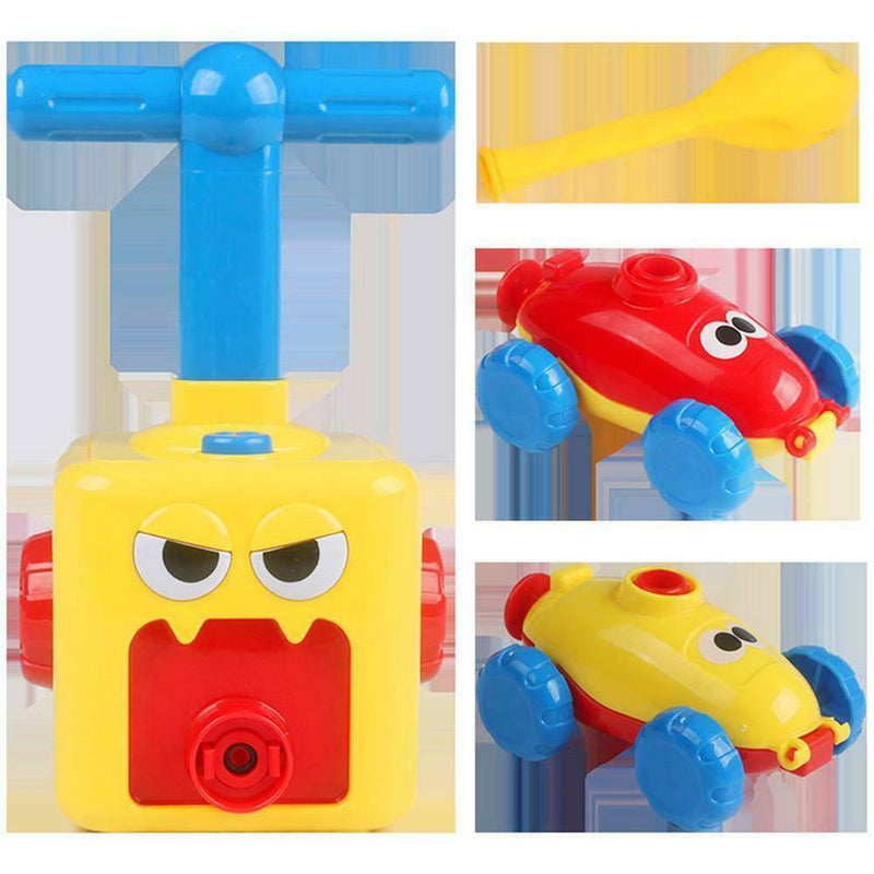 2020 Fun Inertia Balloon Powered Car Toys Aerodynamics Inertial Power Kids New