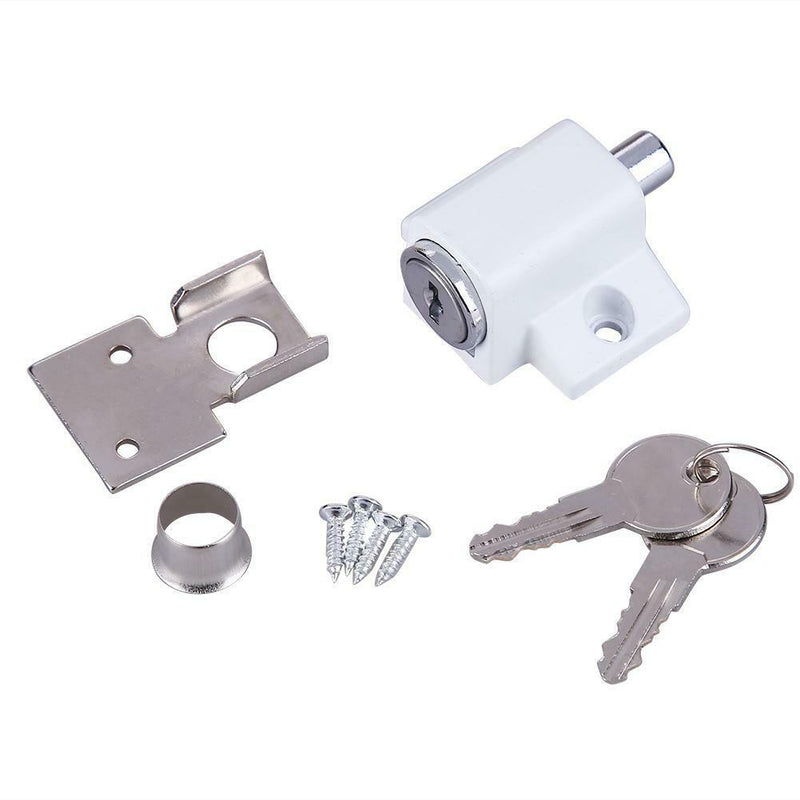 Zinc Alloy Child Safety Sliding Window Restrictor Press Lock with 2 Keys