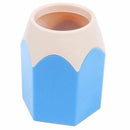 1 Pcs plastic multifunction Pencil shape Pen holder(blue ) N9W9