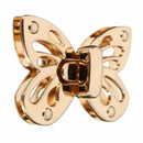 Fashion Women Butterfly Tone Handbag Bag Accessories Purse Twist Turn Lock