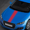 2pcs Vinyl Car Stickers Long Stripe Hood Decals Graphics Auto Styling