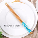 10 Pairs Chinese Chopsticks Wooden Bamboo Traditional Japanese Wood Chopsticks