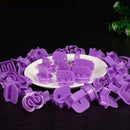 40pcs English Letters Plastic Mold Fondant Cake Decoration DIY Baking Tools