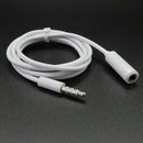 White 1M 3.5mm Male to Female Jack Stereo Audio Headphone Extension Cable JCSE