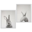 2-Pack Modern Art Oil Painting Canvas Picture Rabbit Wall Decor 40x50cm