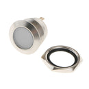8mm 12V LED Metal Indicator Instrument Panel Light Lamp w/ Wire White Light