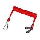 Red Safety Watercraft Boat Kill Switch Key Lanyard Rope Clip Engine Lgnition