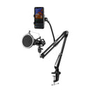 Adjustable Recording Microphone Suspension Boom Scissor Arm Stand+Mic Wind