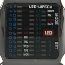 Unisex BINARY LED watch digital day stained sports trend watch gun color P5V1