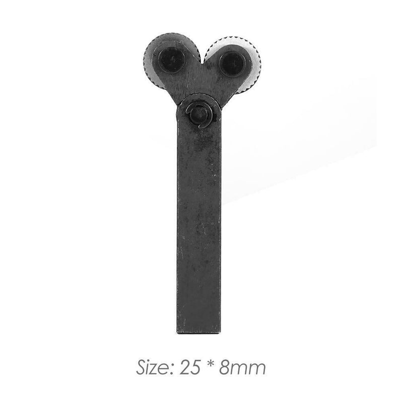 7pcs Steel Dual Wheel Knurling Tool Set with Diagonal Linear Knurl Wheel