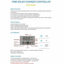 Solar Panel Controller Battery Charge Regulator 12V/24V Auto With Dual UsbÃ¯Â¼Ë† D2Q9