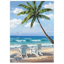 5D Seaside Coconut Trees Diamond Painting Embroidery DIY Cross Stitch Decor