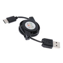 USB Type C Cable, Retractable USB C to USB A Charger Hidden Data Sync & Charging