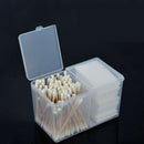 Clear Cotton Swab Organizer Holder Cotton Pad Storage Box Transparent Remov