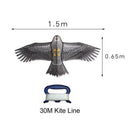 Black Eagle Kite With 30m Kite Handle Line Outdoor Sports Toys Flying Kites M1B5