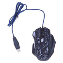 Wired USB Port 7 Keys 5500DPI Optical Home Gaming Mouse with Backlight