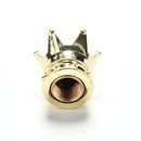 4x Car Golden Crown Tyre Tire Wheel Valve Stems Air Dust Cover Caps OZ